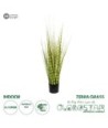 GloboStar® Artificial Garden ZEBRA GRASS 21481 Τεχνητό Διακοσμητικό Φυτό Ζέμπρα Μ30 x Π20 x Υ90cm